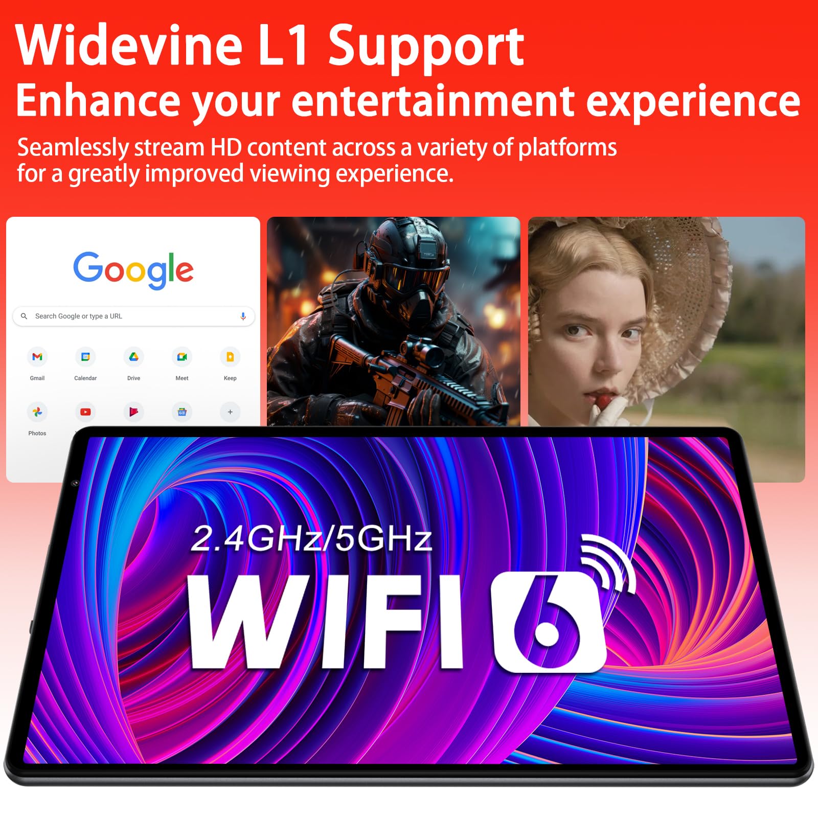SKYEGG Android 14 Tablet 10.1 Inch - 20GB RAM 128GB ROM 1TB Expandable Storage, Octa-Core Processor, Dual Camera, WiFi 6, GPS, Bluetooth 5.0, 6000mAh Battery - Includes Keyboard & Mouse (Gray) - Perfect for Work, Study, and Entertainment