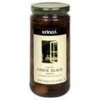 Krinos Greek Black Olives 16 Oz (1 lb) - Premium Pitted Kalamata Olives in Brine - Perfect for Salads, Pizza & Mediterranean Recipes