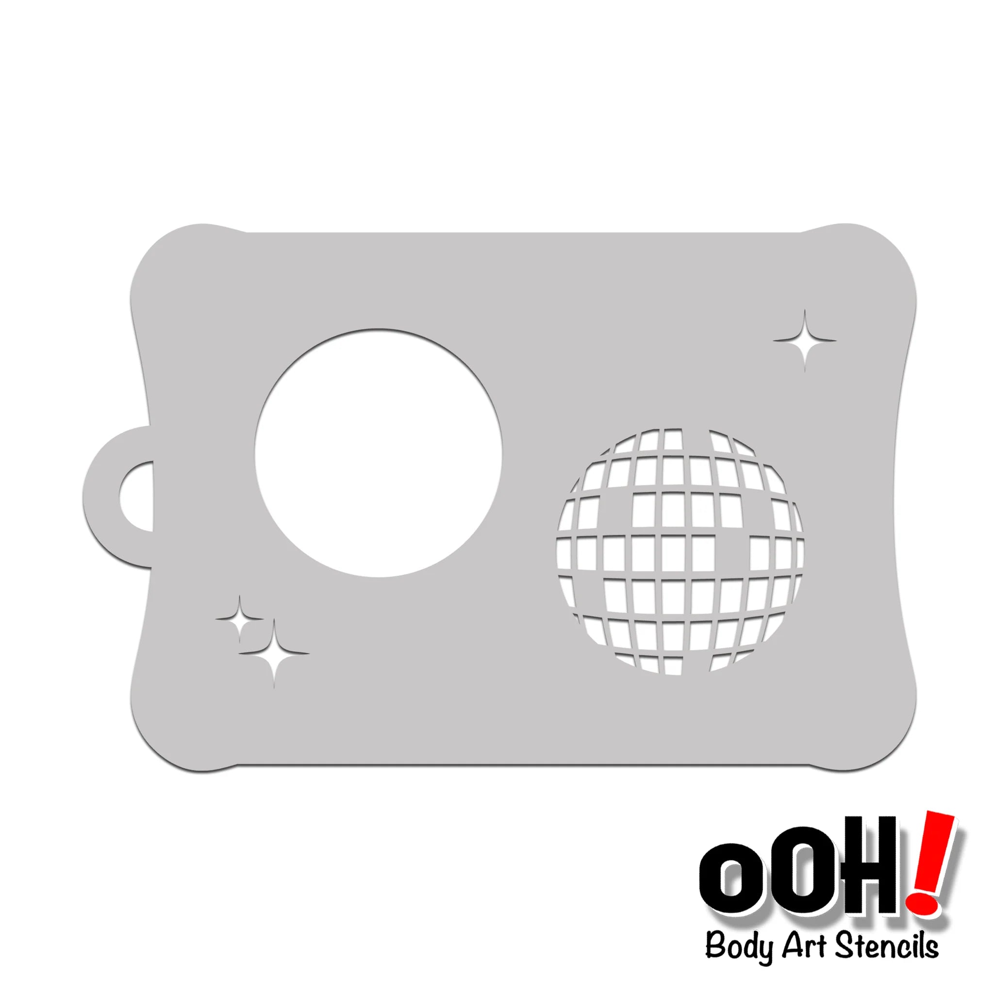 Ooh! Body Art Disco Ball Stencil (T65) - DIY Party Decor, Face & Body Painting, Craft Projects for Events & Celebrations