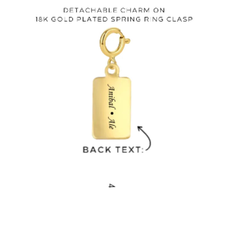 Personalized Engraved Charms with Detachable Clasp - Custom Name Jewelry Gift for Women - Perfect for Necklaces, Bracelets & Keychains - $12.00