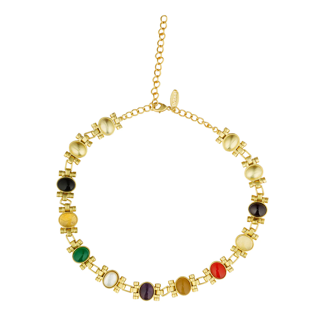 Vibrant Navratna Gemstone Necklace for Women - Elegant Handmade Jewelry for Parties, Weddings & Special Occasions