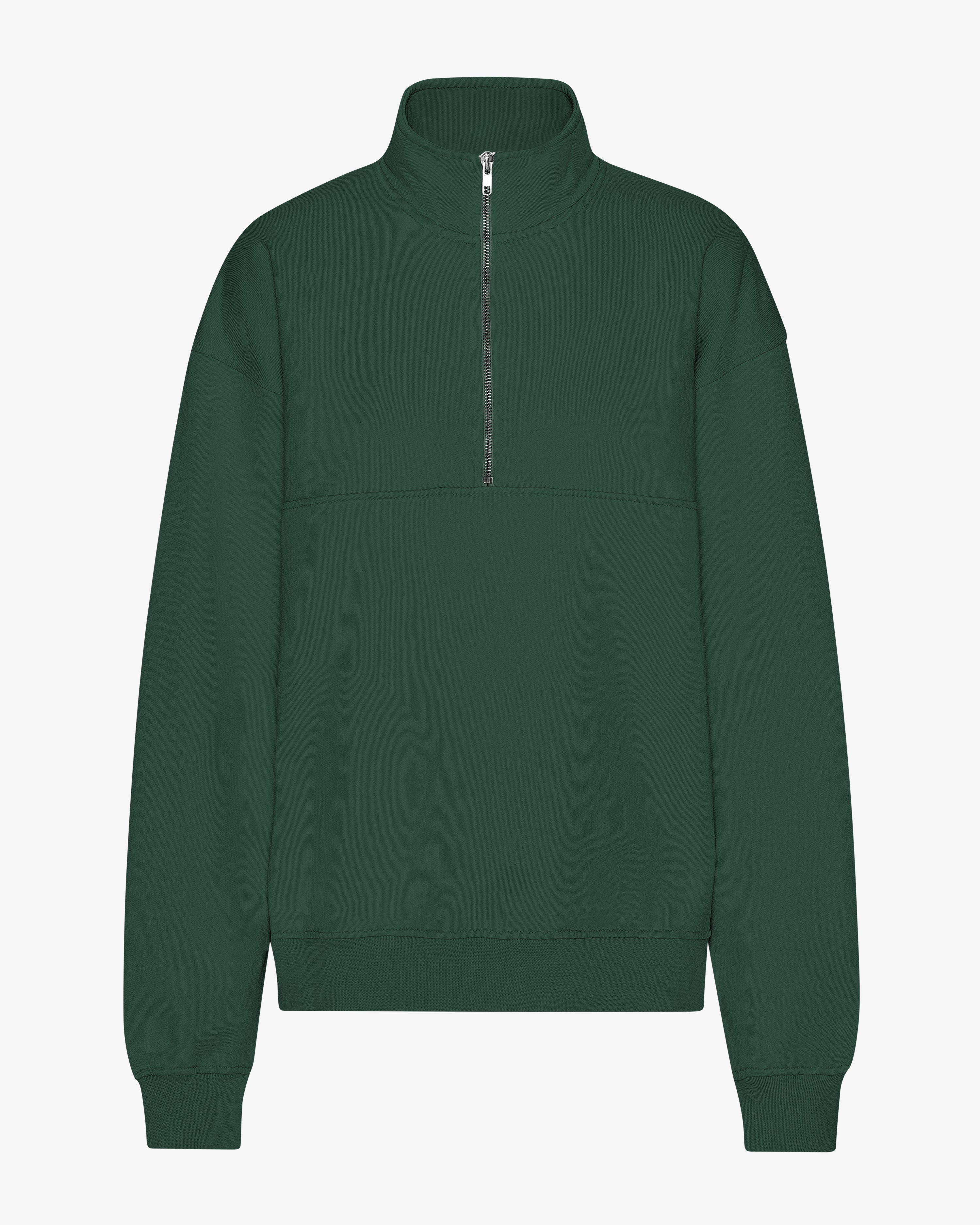 Organic Quarter Zip Sweatshirt for Men & Women | Emerald Green Pullover | Casual Wear, Outdoor Activities & Layering