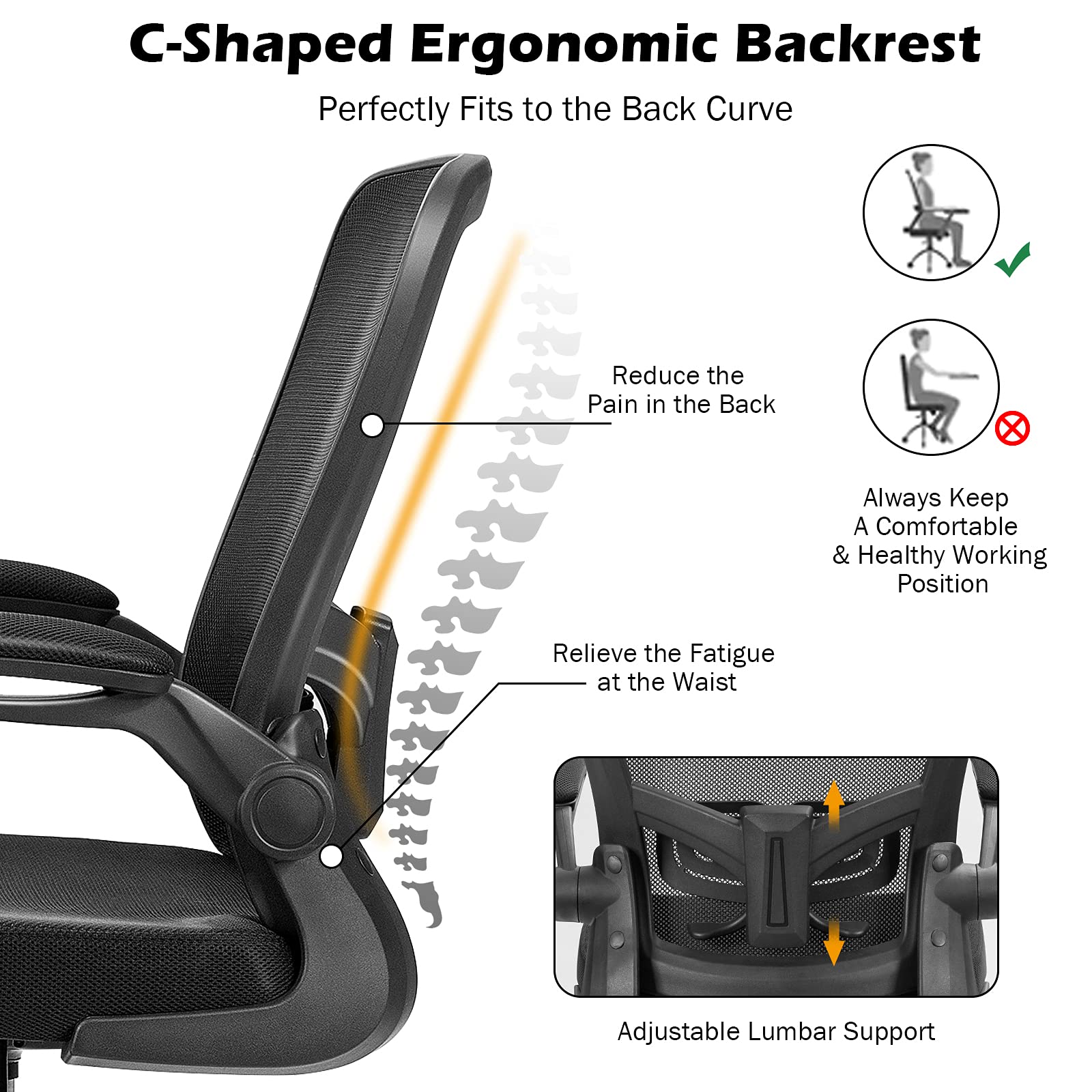 Tangkula Adjustable Height Home Office Desk & Ergonomic Chair Set with Wheels & Lumbar Support - White Computer Desk for Working, Studying, Gaming - Perfect for Small Spaces & Remote Work Setup