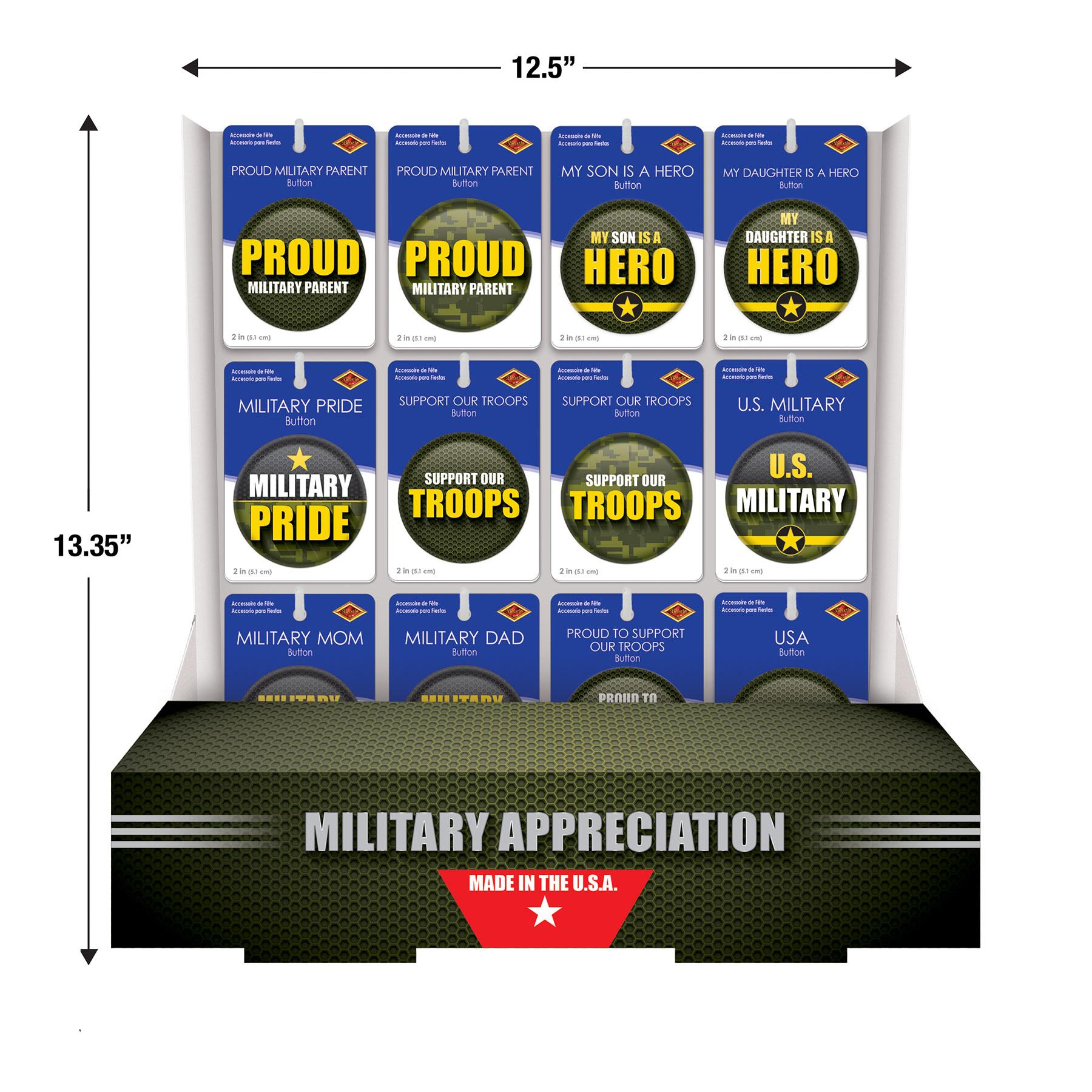 108 Piece Beistle Army Military Appreciation Party Supplies Counter Display - Perfect for Veterans Day, Memorial Day & Military Themed Events