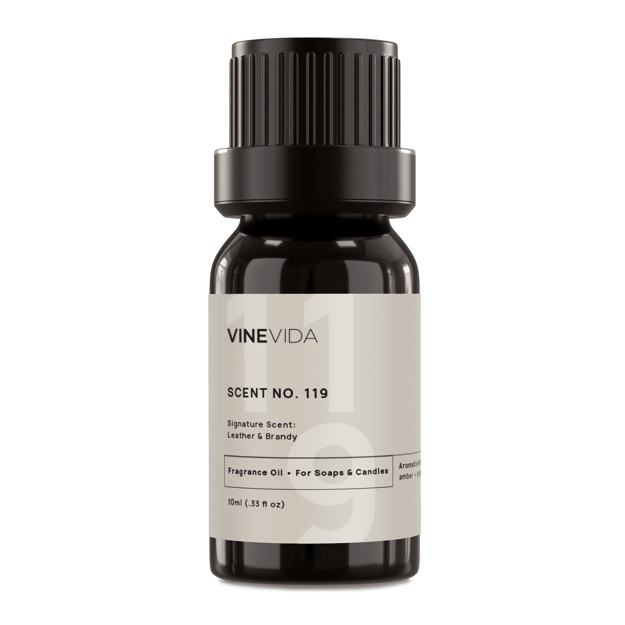 NO. 119 Fragrance Oil for Soaps & Candles - Leather & Brandy Scented Aromatherapy Essential Oil - Perfect for DIY Candle Making, Home Spa Relaxation, and Gift Sets