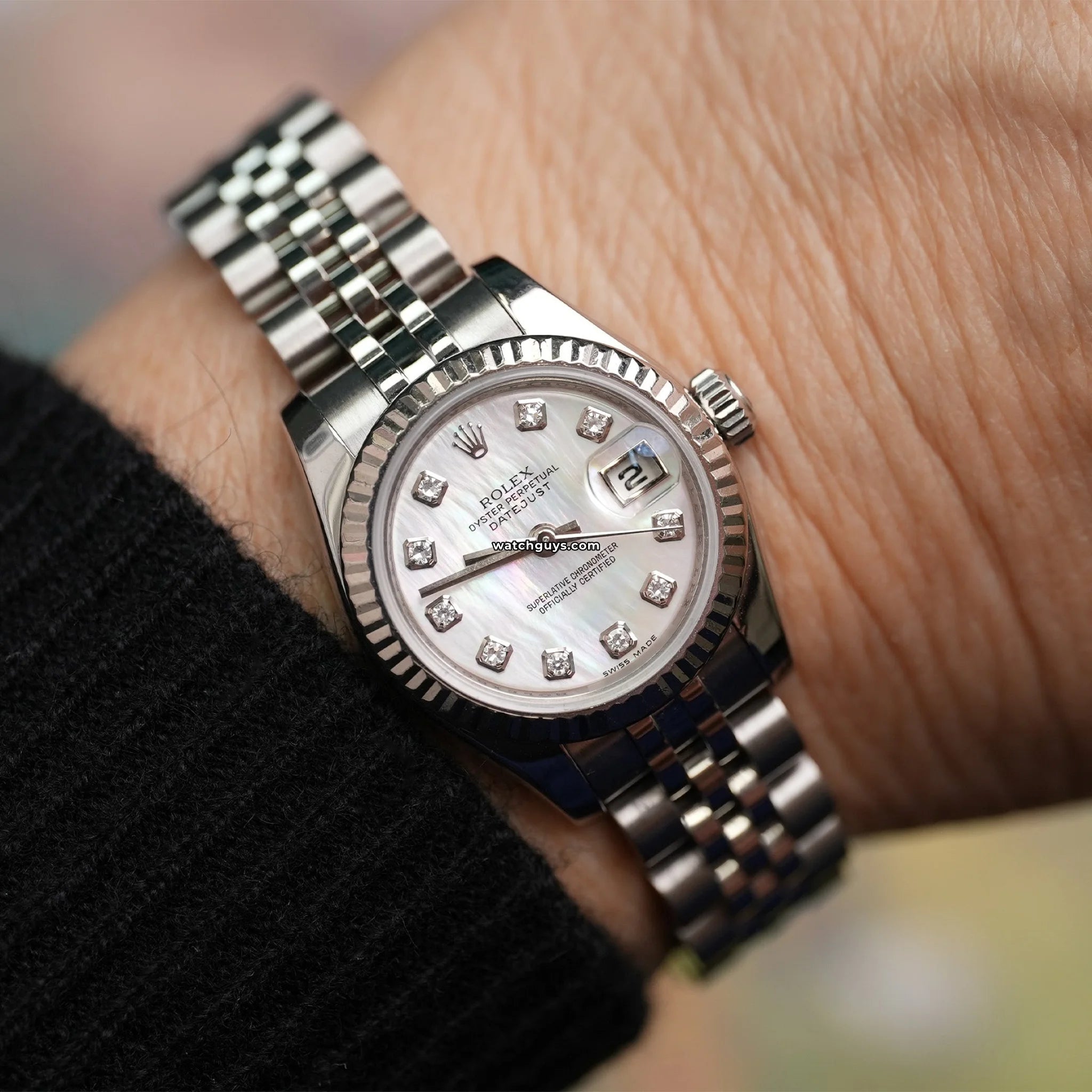 Rolex Datejust 179174 Ladies Watch - Pink Mother of Pearl Dial & Diamond Bezel | Luxury Dress Watch for Women, Perfect for Weddings & Formal Events