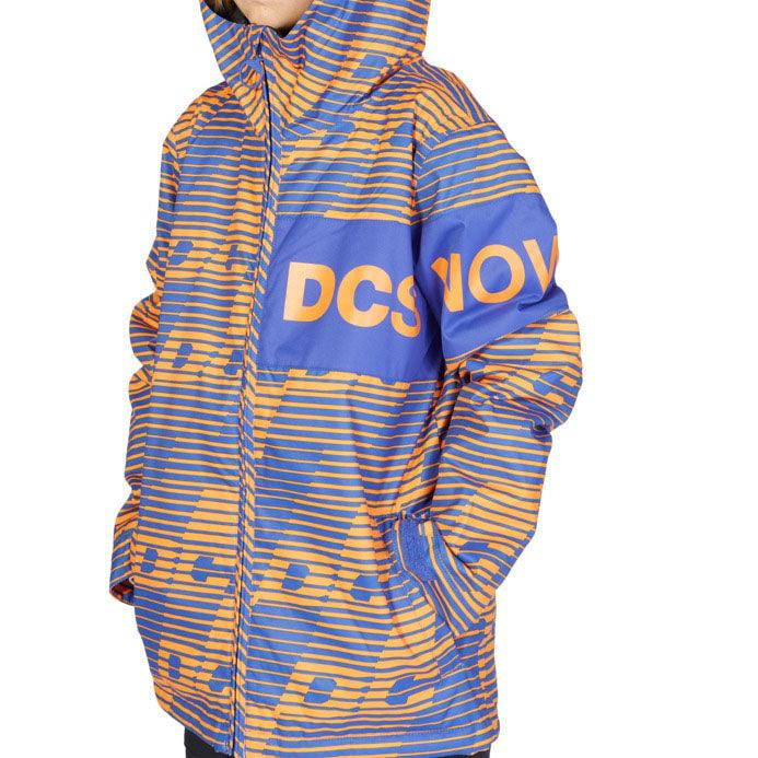 DC Propaganda Kids' Blue & Orange Snow Jacket - Waterproof Winter Coat for Boys & Girls - Perfect for Skiing, Snowboarding & Outdoor Adventures
