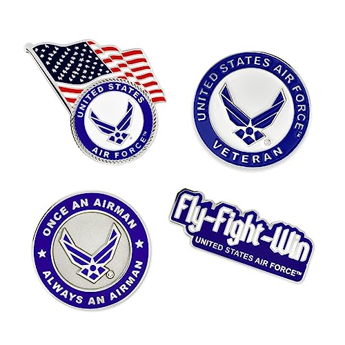 Set of 4 Pins Veteran Nickel Plated