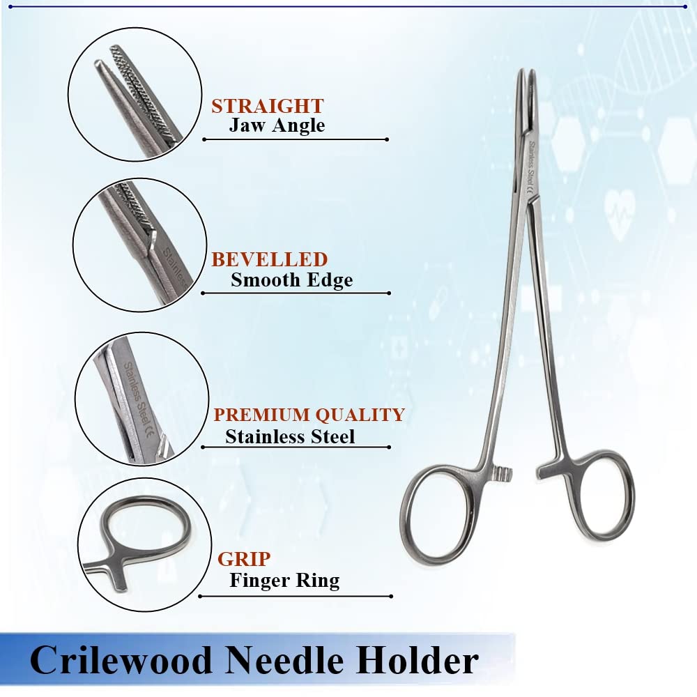 Stainless Steel Crile-Wood Needle Holder 6