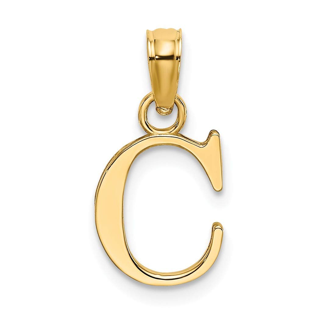 14K Gold Block Letter Name Necklace - Personalized Monogram Initial Pendant with High Polish Finish | Elegant Jewelry Gift for Women, Perfect for Birthdays, Anniversaries & Special Occasions