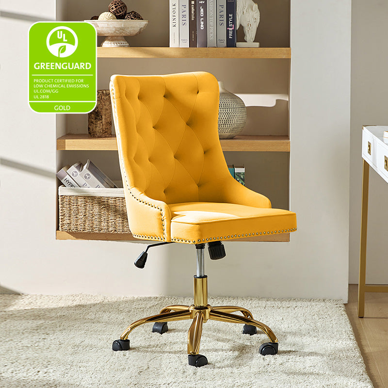 Adega Velvet Adjustable Office Chair - Ergonomic Desk Chair with Lumbar Support for Home Office, Gaming & Workspace - Comfortable Swivel Computer Chair for Long Hours Sitting