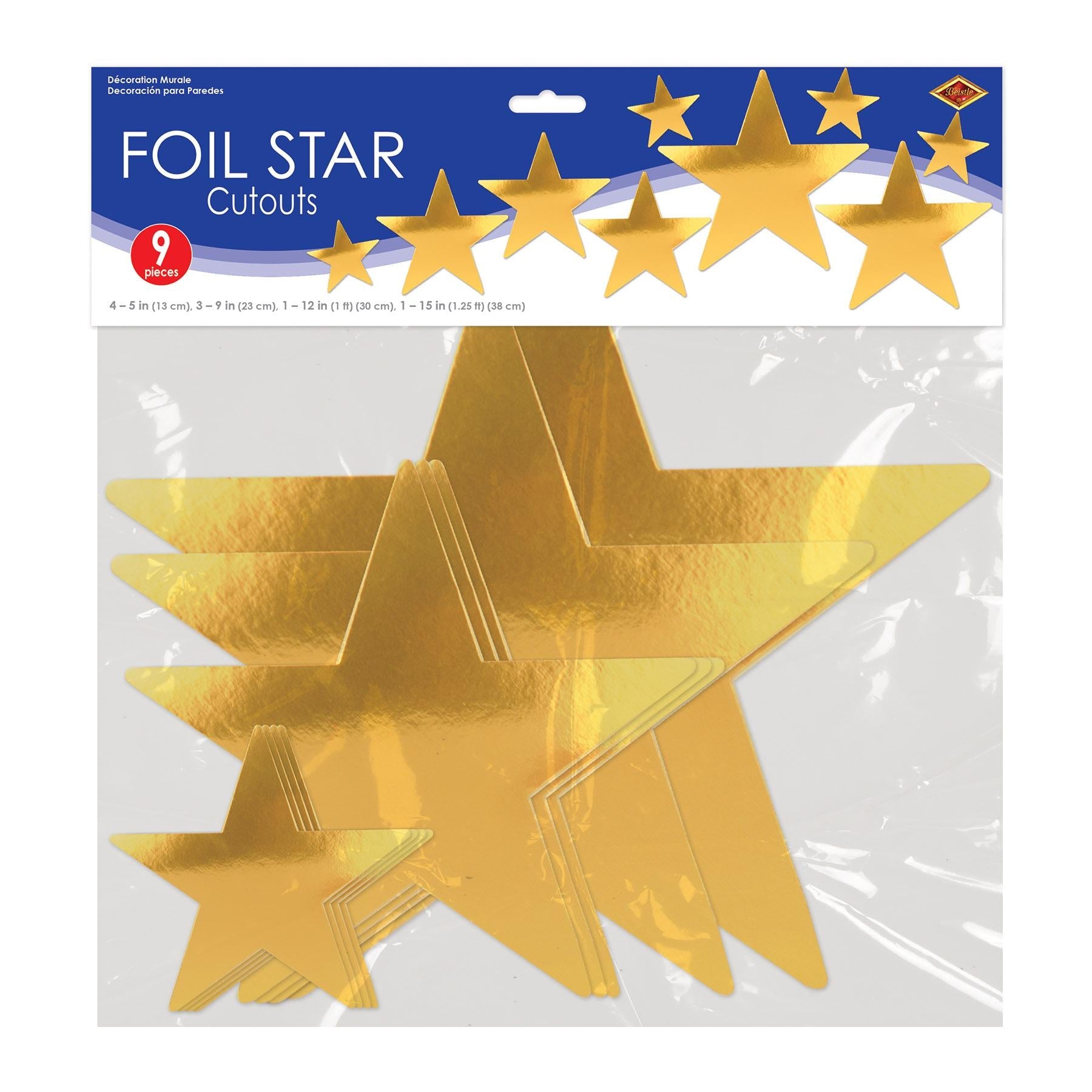 108 Pack Gold Foil Star Cutouts for Party Decorations - Perfect for Birthday, Christmas, Wedding & Holiday Celebrations