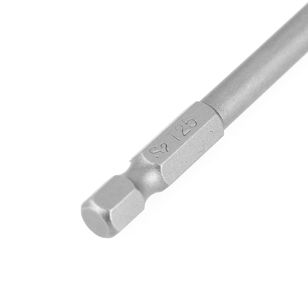 5Pcs T10-T30 Magnetic Star Torx Screwdriver Bits Set - 150mm Long 1/4