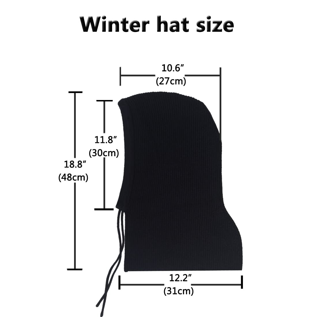 Facecozy Women's Winter Hat - Wool Blend Hooded Scarf, Balaclava & Beanie Combo for Cold Weather | Warm Knit Skull Cap & Neck Gaiter for Outdoor Activities, Skiing & Snowboarding