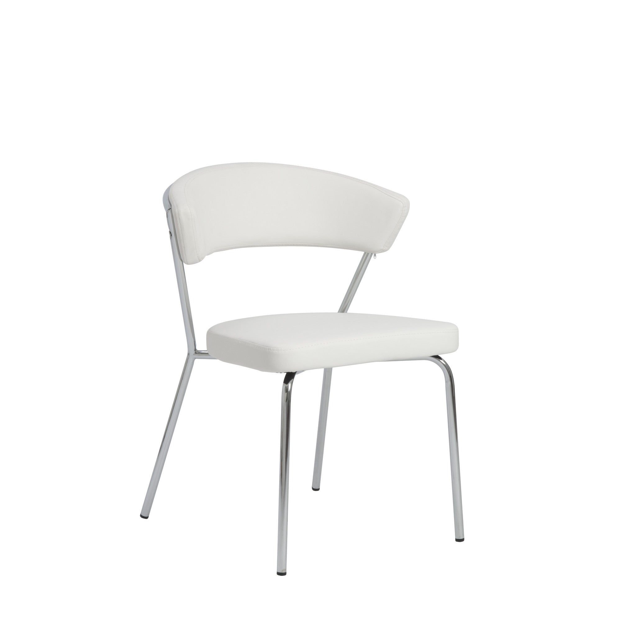 Draco Dining Chair with Chrome Legs - Modern Kitchen & Dining Room Furniture for Home & Restaurant Use