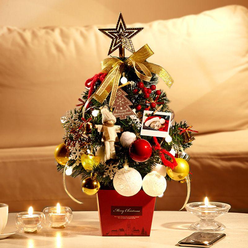 Mini Artificial Christmas Tree for Desktop - Small Holiday Decor for Table, Desk & Countertop - Perfect for Home, Office & Holiday Party Decorations