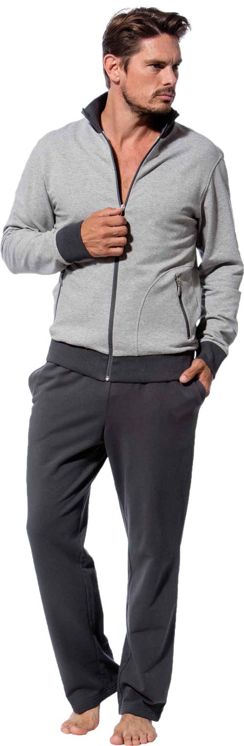 Men's Casual Loungewear Set - Light Gray Hoodie & Jogger Pants for Home, Gym & Outdoor Comfort | Morgenstern