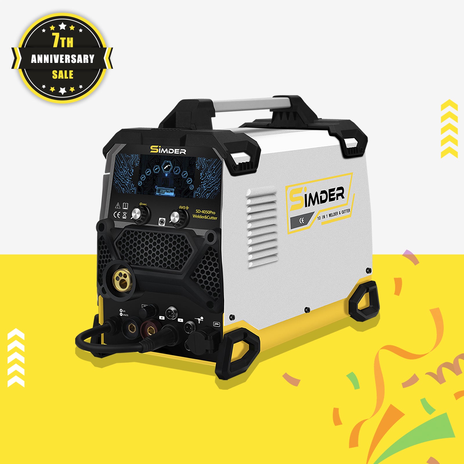 EU SSimder Upgraded SD 4050Pro (2024) 10-in-1 Aluminum Welder & Cutter - Professional Metal Fabrication for DIY, Auto Repair, and Home Improvement Projects