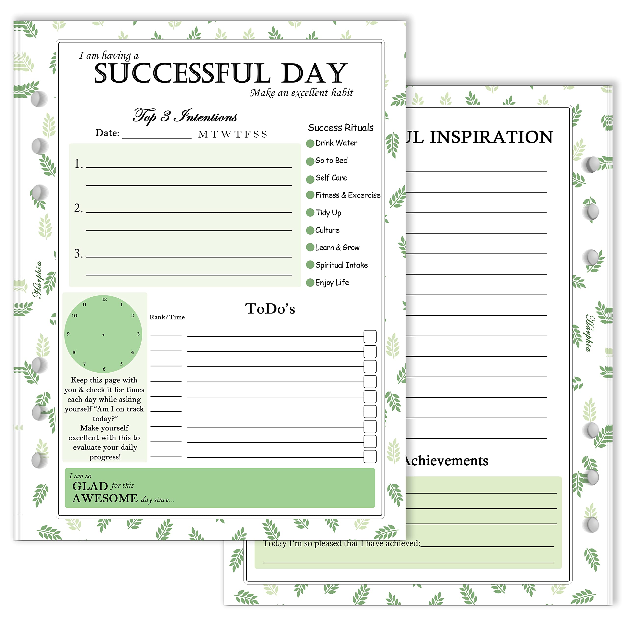 Harphia 2025 A5 Undated Daily Planner Refills - 8.26