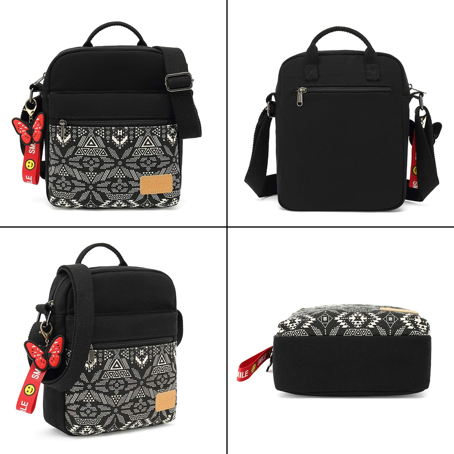 Stylish Kalesi Small Canvas Crossbody Bag & Purse Set for Women & Girls - Perfect for School, Travel & Everyday Use
