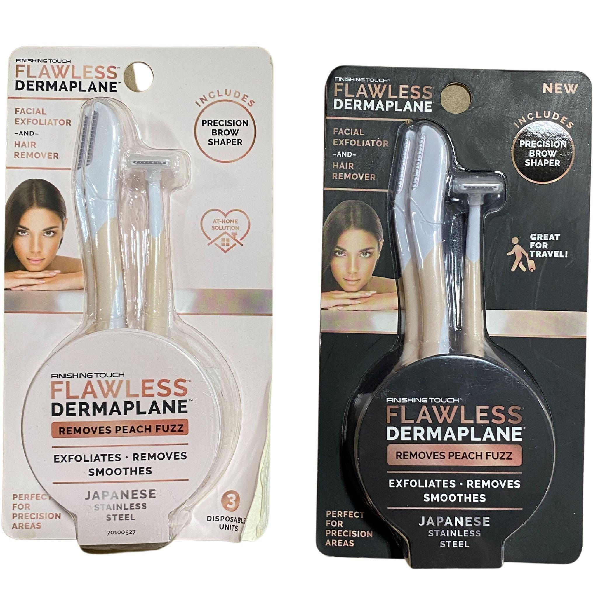 Finishing Touch Flawless Dermaplane - 40 Pcs Facial Hair Remover & Exfoliator for Women - At-Home Dermaplaning Tool for Smooth Skin - Perfect for Pre-Makeup & Skincare Routine