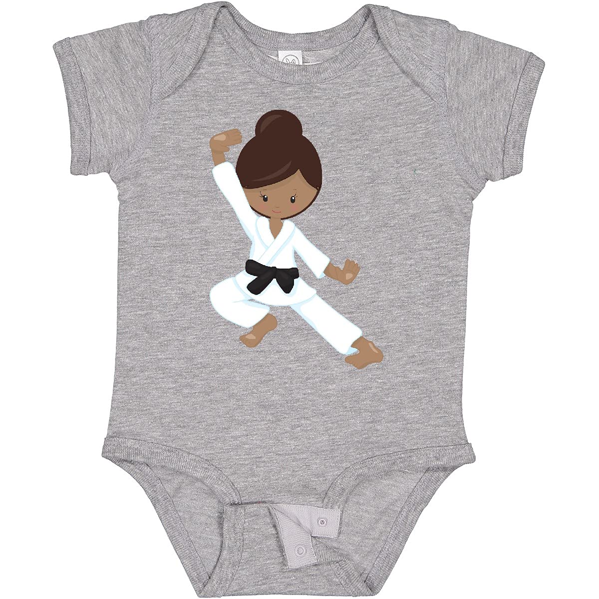 Inktastic African American Girl Black Belt Karate Baby Bodysuit - Perfect for Martial Arts Training, Toddler Gifts & Black History Month