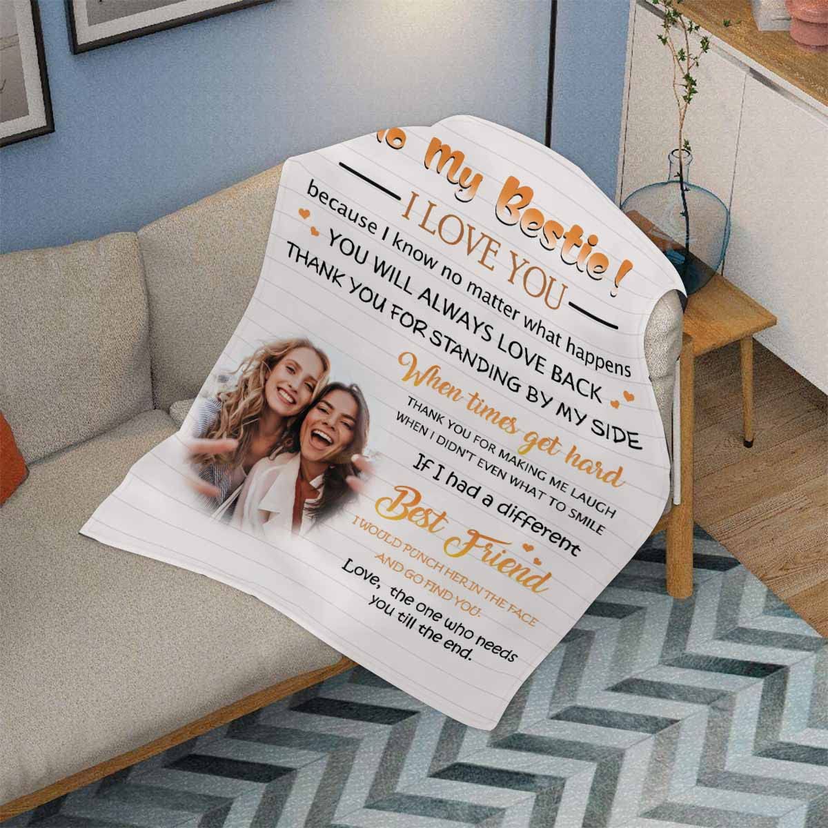 **Custom Photo Fleece Blanket - Personalized 