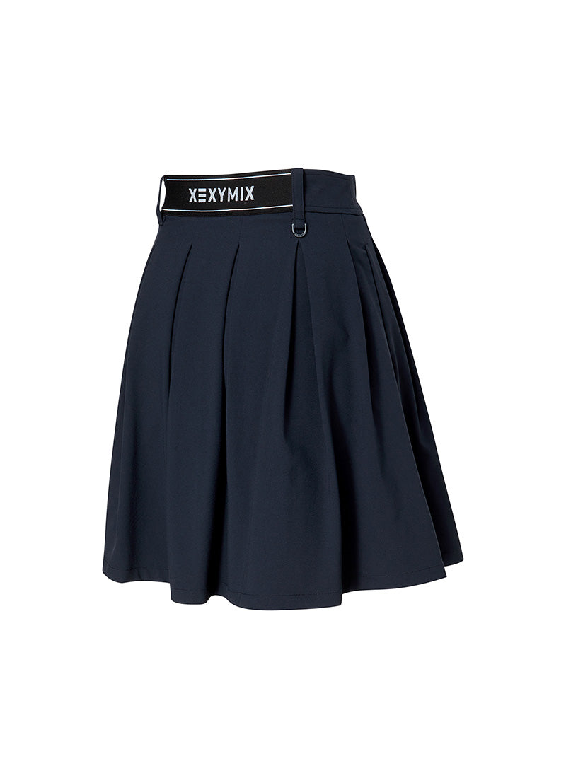 Elegant Pleated Midi Skirt for Women - A-Line Flowy Knee-Length Skirt with Pockets | Perfect for Office, Party & Casual Wear