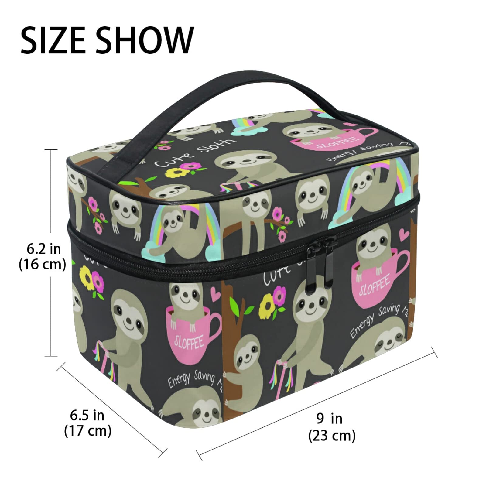 Adorable Sloth Makeup Bag for Women - Cute Baby Shower Gift, Travel Cosmetic Organizer & Toiletry Case - Perfect for Travel, Gym, and Everyday Use