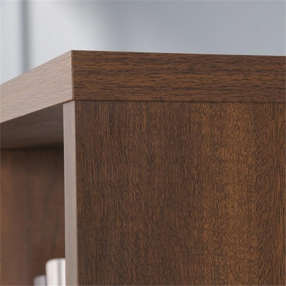 UrbanPro Englewood Large Wooden Desk Hutch in Spiced Mahogany - Home Office Organizer with Storage Shelves for Workspace & Study Room