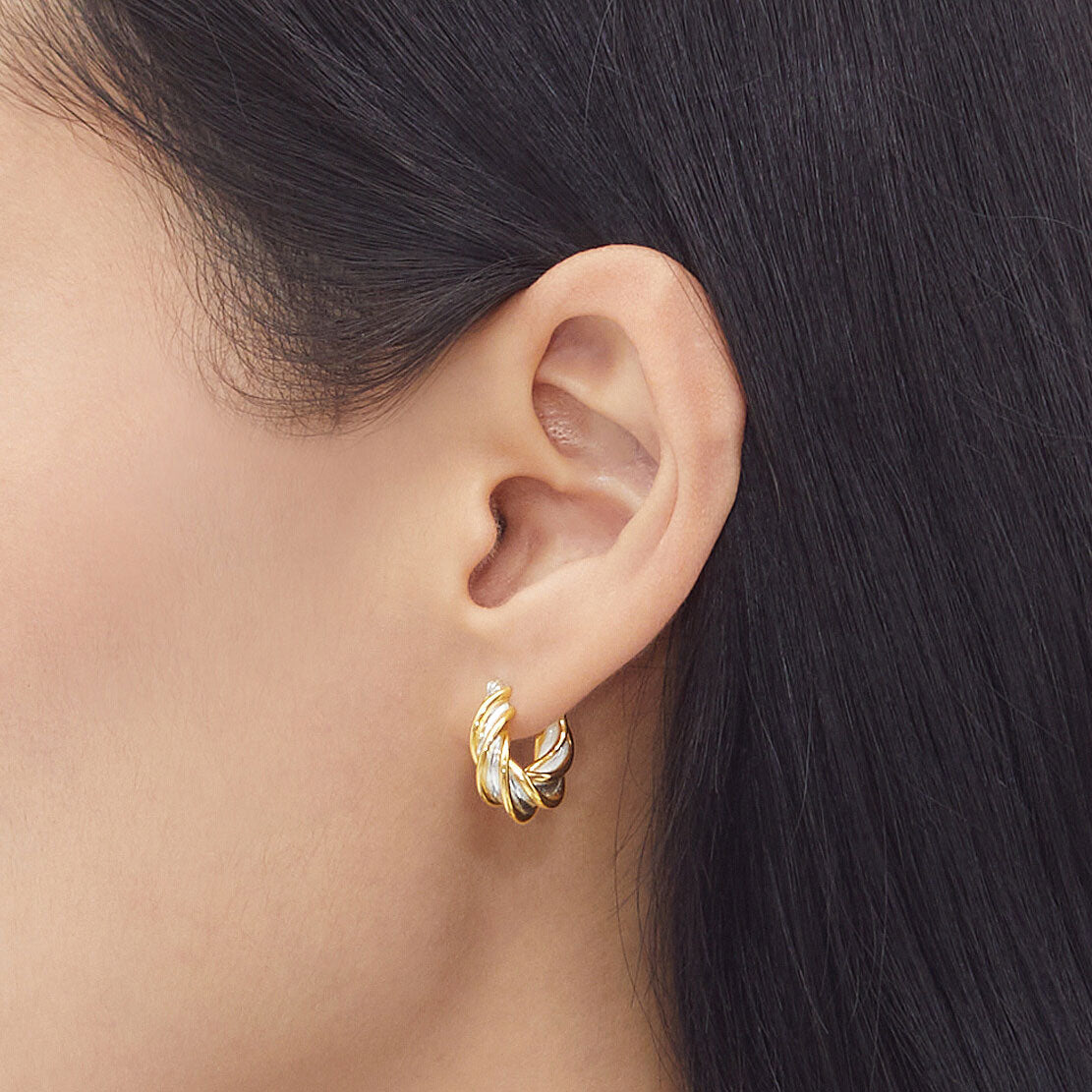 Stylish Gold Pillar Hoops - Elegant Dangle Earrings for Women | Perfect for Parties, Weddings & Everyday Wear