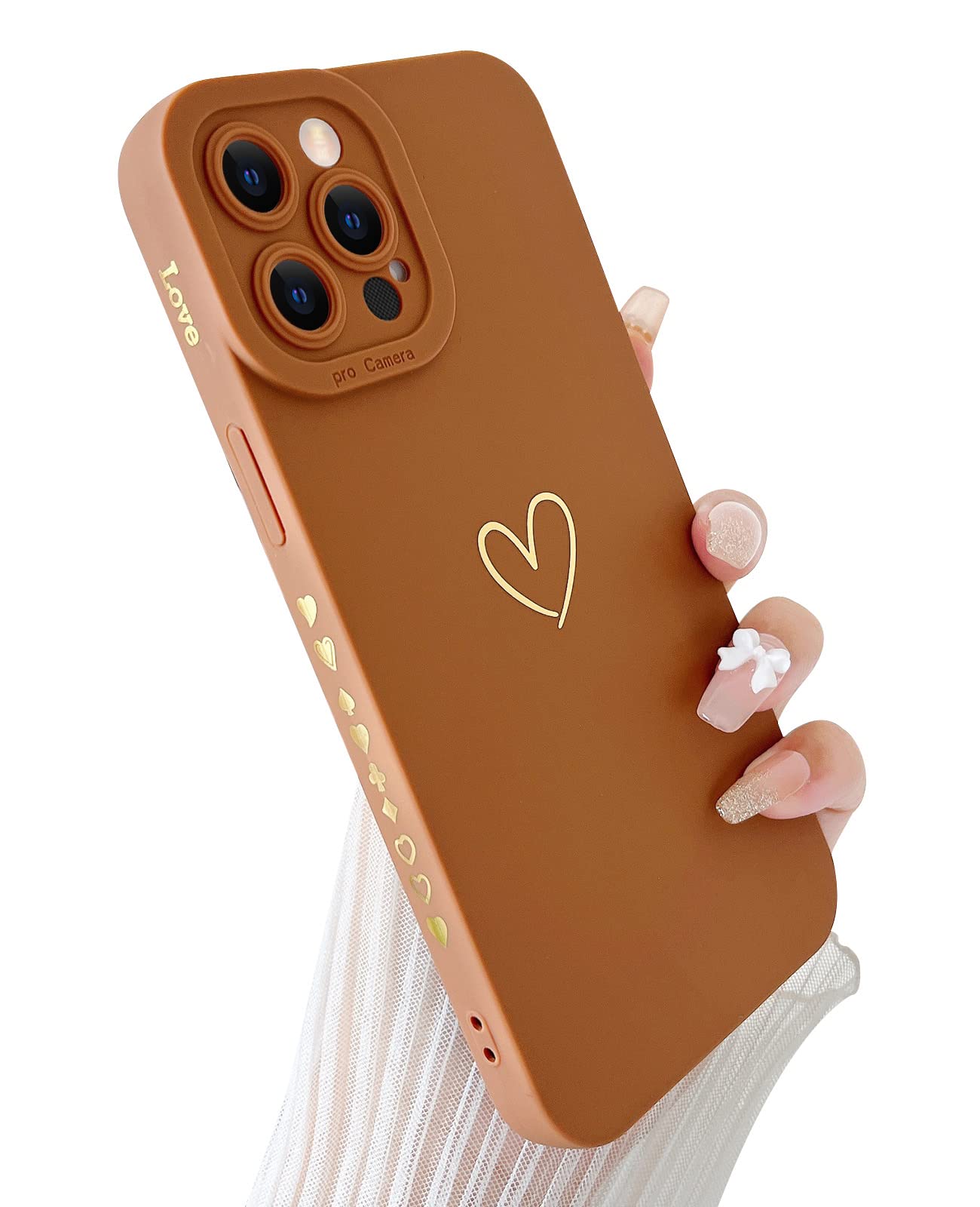Yeddabox Cute Luxury Heart iPhone 12 Pro Max Case (6.7