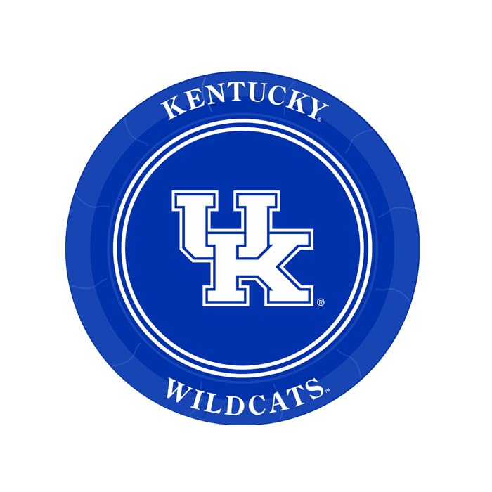 Official Kentucky Wildcats 9-Inch Paper Plates (8-Pack) - NCAA Licensed Party Supplies for Tailgating, Game Day, Graduation & College Celebrations - Perfect for Football Viewing Parties, BBQs & Campus Events