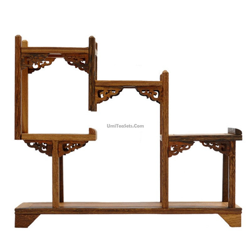 3-Tier Staircase Tea Set Stand - Elegant Display Organizer for Tea Cups, Pots & Accessories - Perfect for Tea Parties, Home Decor & Gift Giving