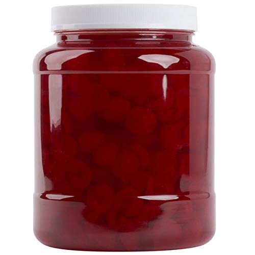 Premium Maraschino Cherry Halves in 1/2 Gallon Jar - 6 Pack Case | Sweet Cocktail Garnish for Drinks, Desserts & Baking | Perfect for Bars, Restaurants & Home Use