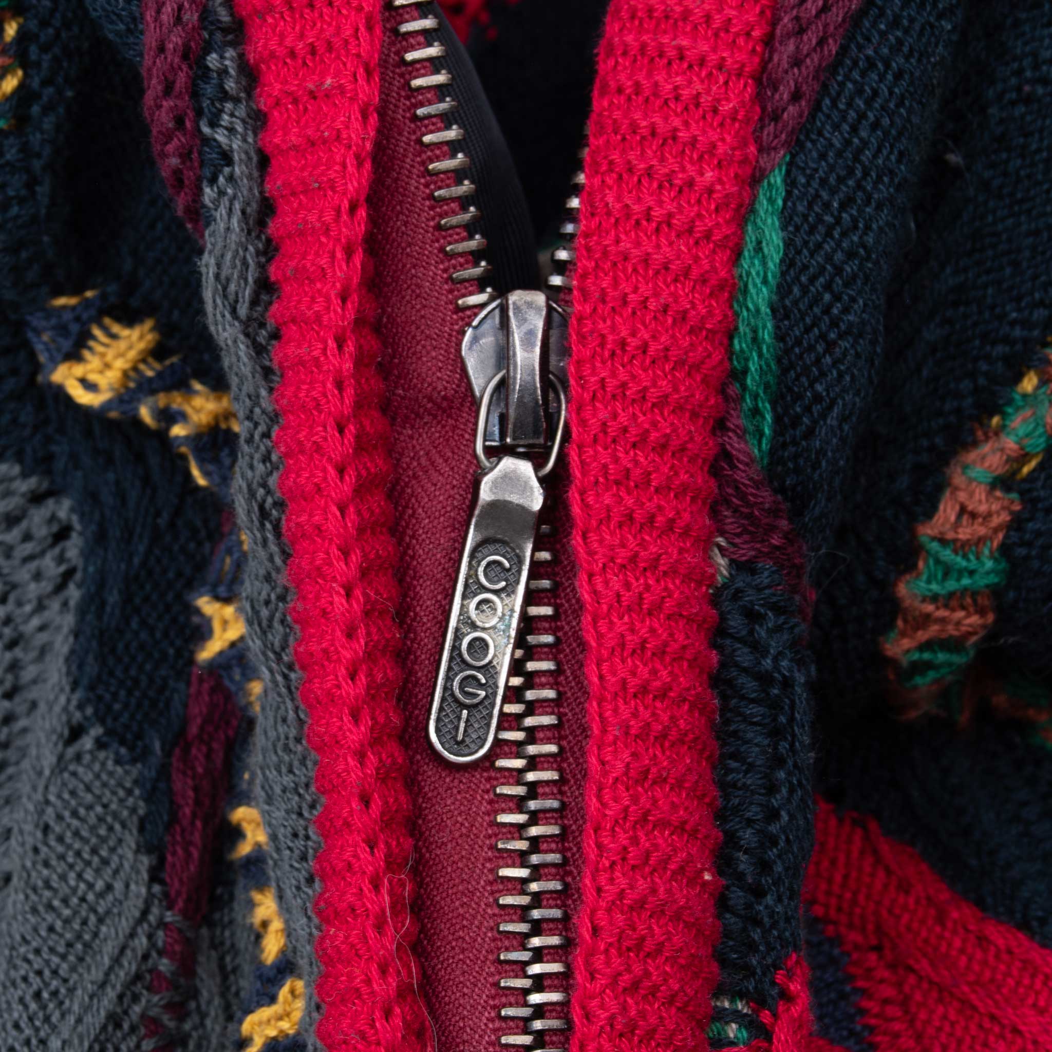 Vintage Coogi Full Zip Cardigan Jacket - 1990s Australian Made Retro Sweater for Men & Women - Perfect for Casual Outfits, Streetwear Fashion and 90s Style Lovers