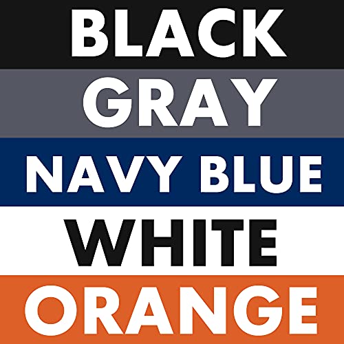 Black + Gray + Navy + White + Orange 5 Pair (With Bonus Neck Gaiter)