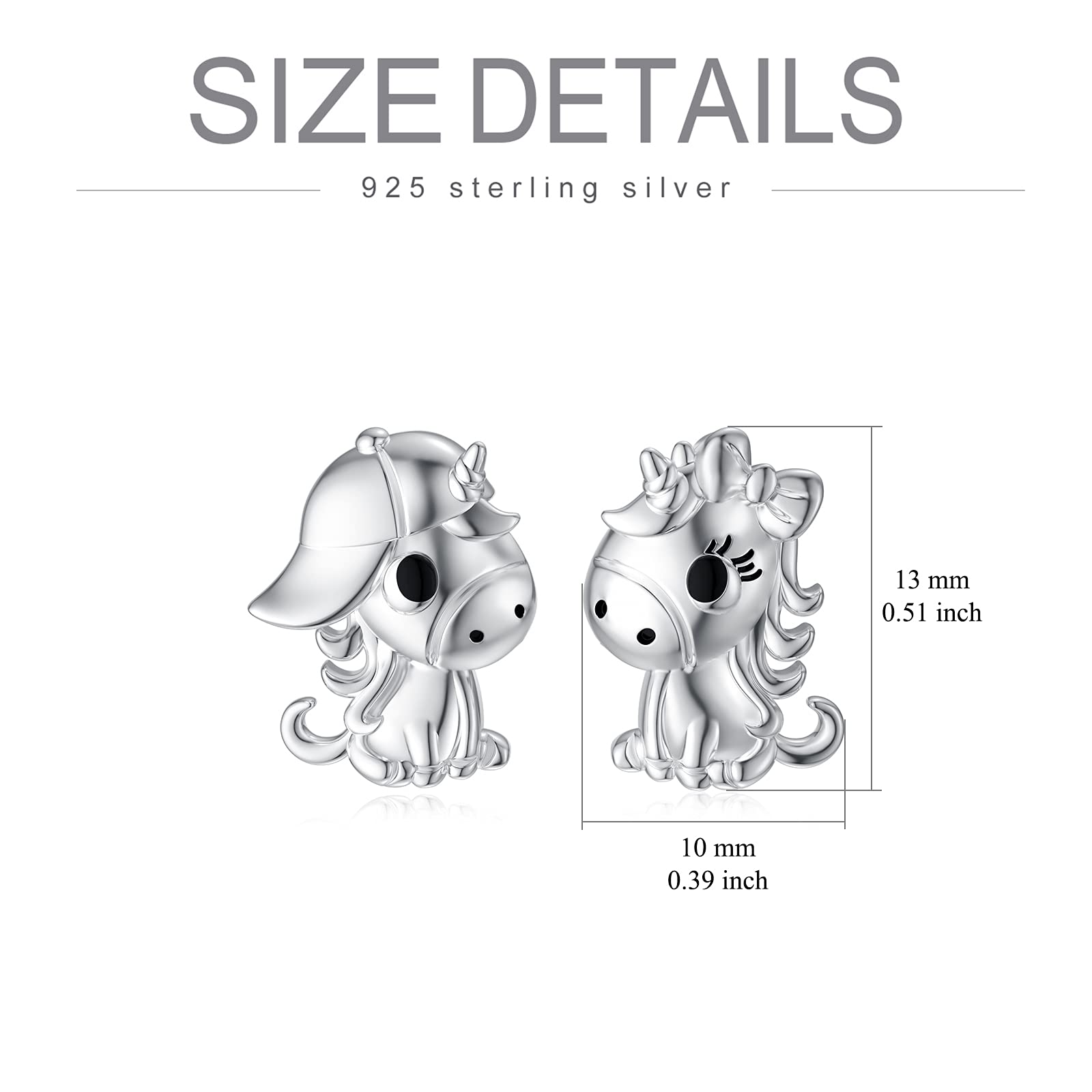 ROMANTICWORK Sterling Silver Animal Earrings - Cute Stud Earrings for Women & Girls | Perfect Birthday Gift for Daughter, Best Friend | Ideal for Casual Wear, Date Nights & Special Occasions