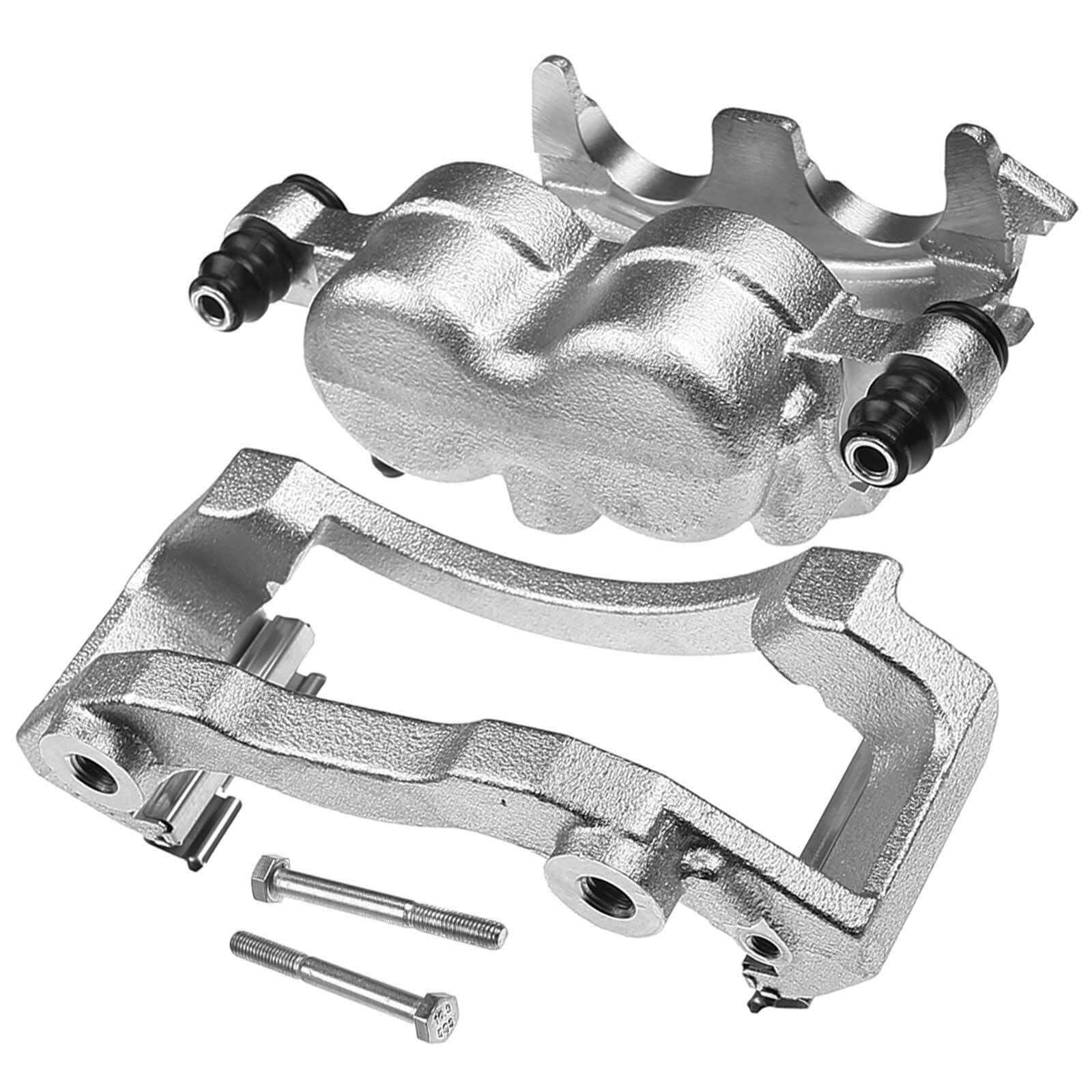 2PCS Front Left & Right Passenger Side Disc Brake Caliper Set with Bracket - Aluminum Metal - Fits 5018237AA/5018236AA/FRC11508 - Perfect for Car Brake System Repair & Maintenance