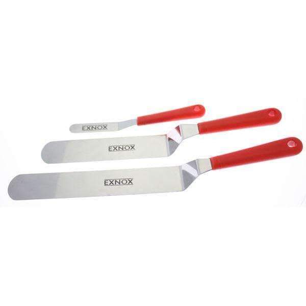 Premium Offset Spatula Set - 3 Pack Stainless Steel Kitchen Spatulas with Wooden Handle for Baking, Cooking & Grilling - Perfect for Flipping Pancakes, Burgers & More