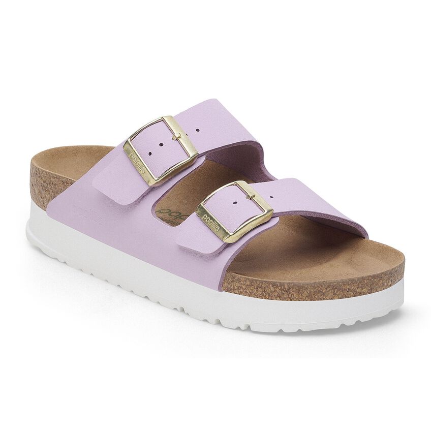 Birkenstock Arizona Platform Vegan Sandals in Crocus - Comfortable & Stylish Vegan Footwear for Women | Perfect for Casual Wear, Summer Outfits & Beach Vacations