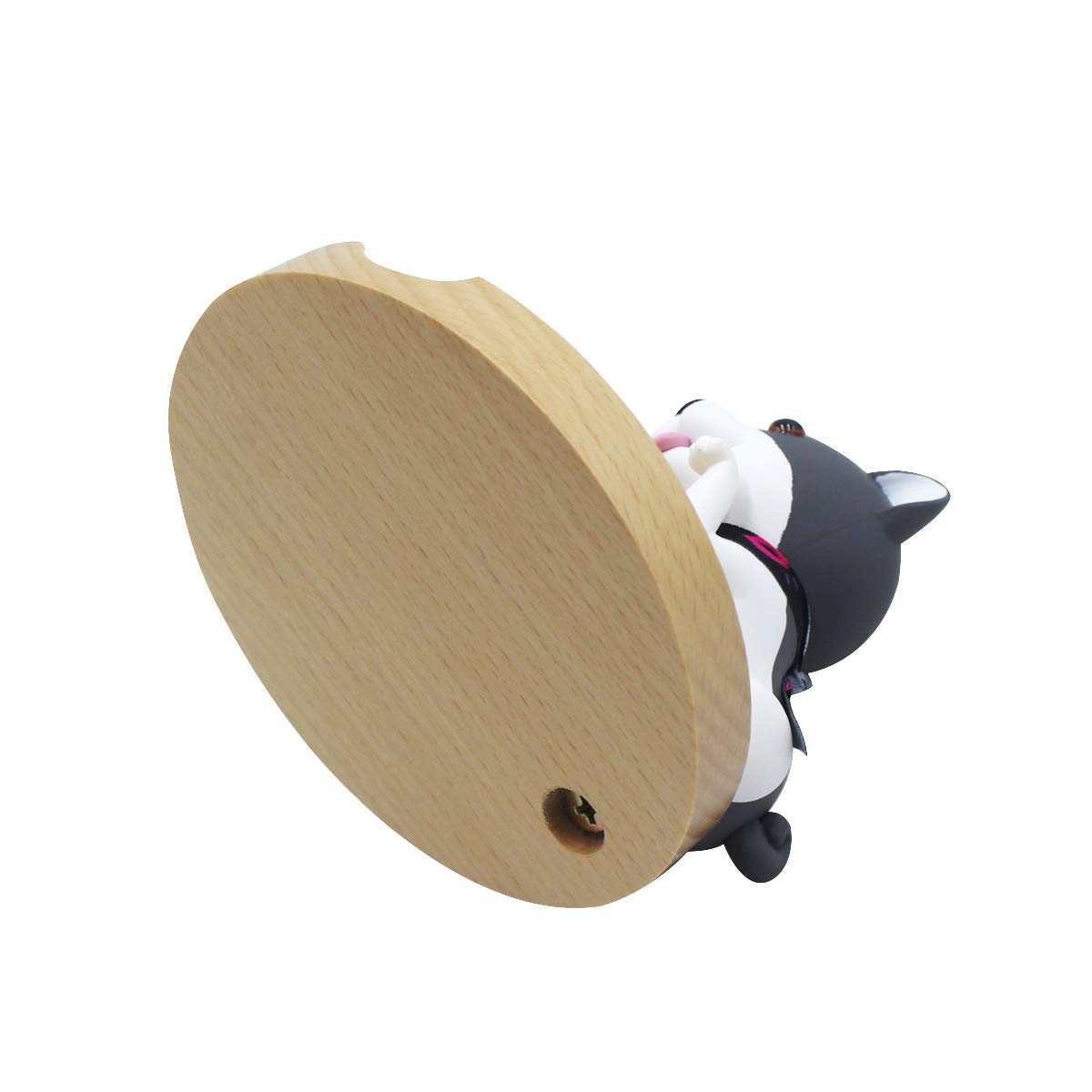 Wooden Cute Dog Phone Stand - Adjustable Cell Phone Holder for Desk, Perfect for iPhone & Android - Ideal for Home, Office, and Gift Giving