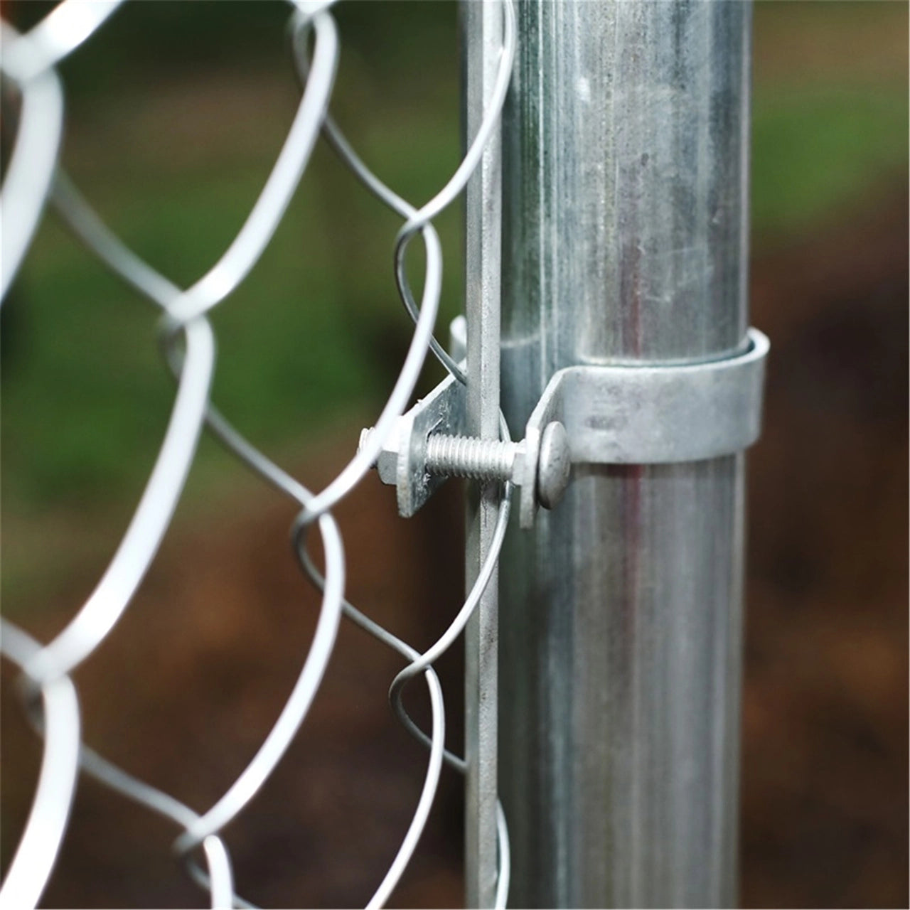 ALEKO KITCLF6X50 6x50 FT Galvanized Steel Chain Link Fence Complete Kit - Durable Backyard Security Fence for Homes, Gardens & Dog Kennels