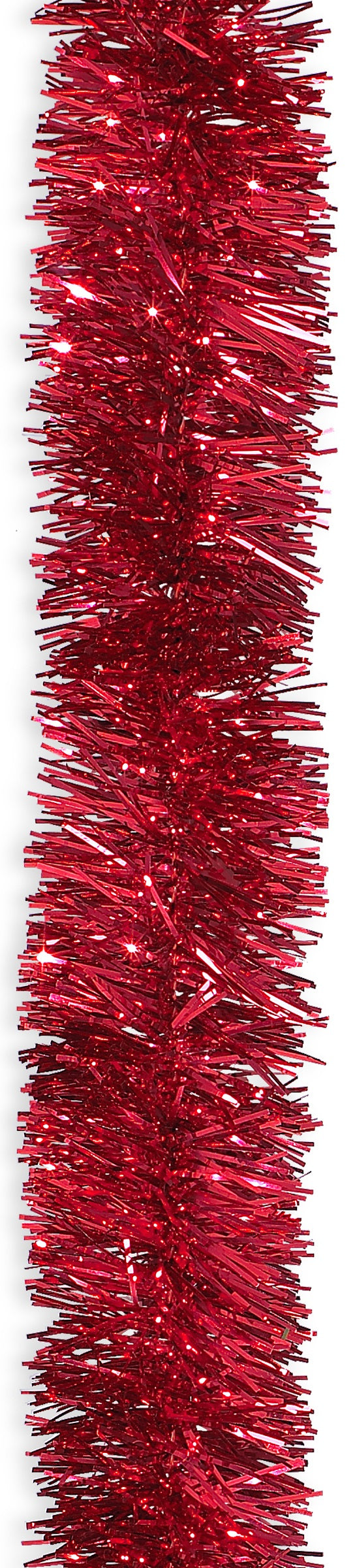 15' Red Tinsel Christmas Garland - Sparkling Holiday Decor for Tree, Mantel & Staircase - Festive Xmas Home Decoration