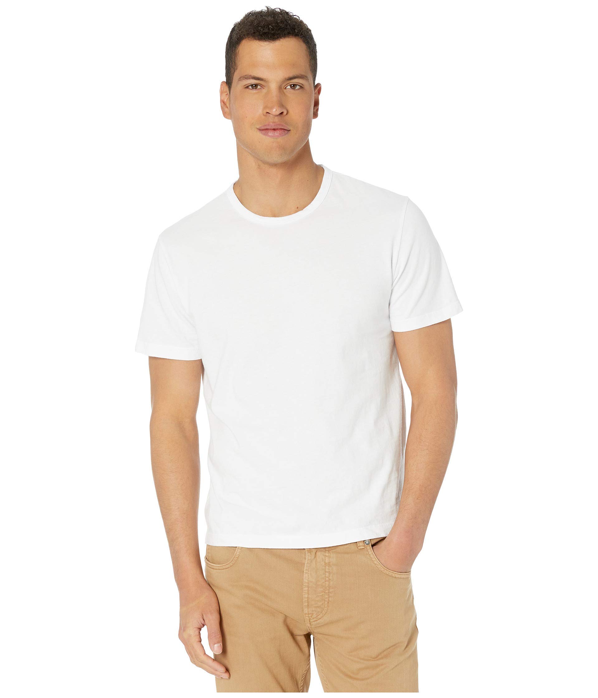 Vince Men's Garment-Dyed Short Sleeve Crewneck T-Shirt | Soft Cotton Casual Tee for Everyday Wear & Layering