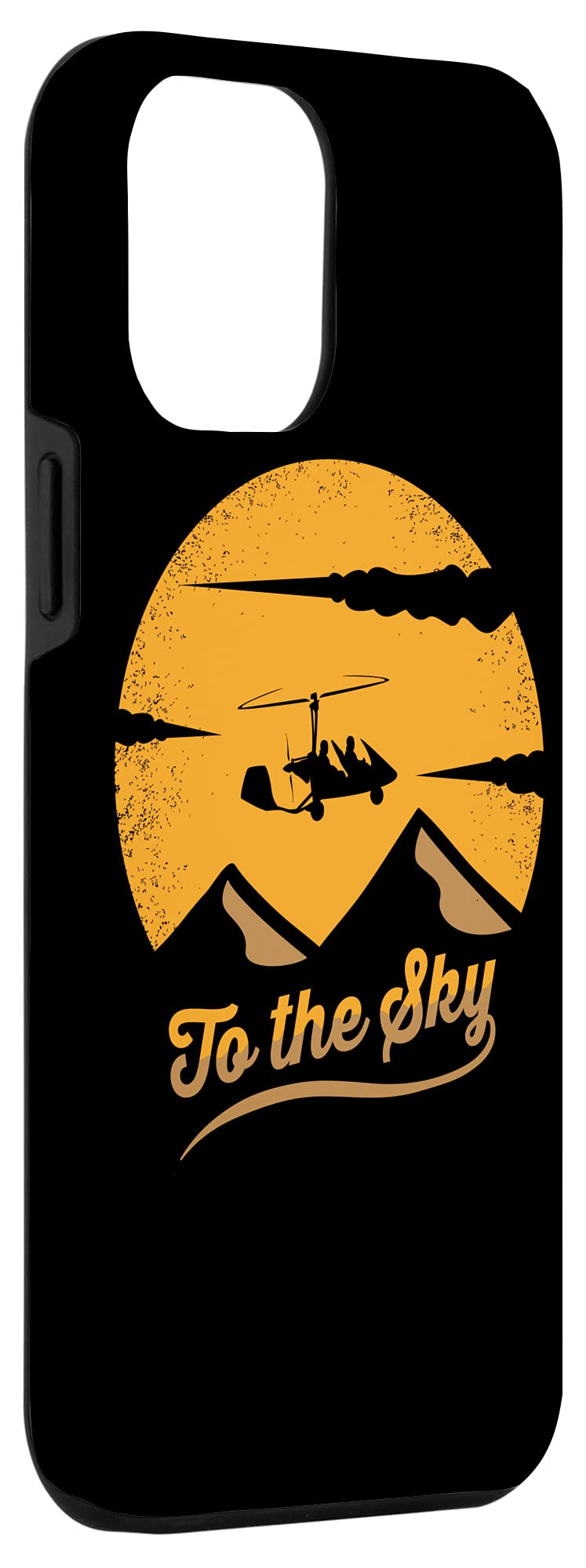 iPhone 12 Pro Max Gyrocopter Design Phone Case - Durable Protective Cover for iPhone 12 Pro Max | Perfect for Outdoor Adventures & Travel Enthusiasts