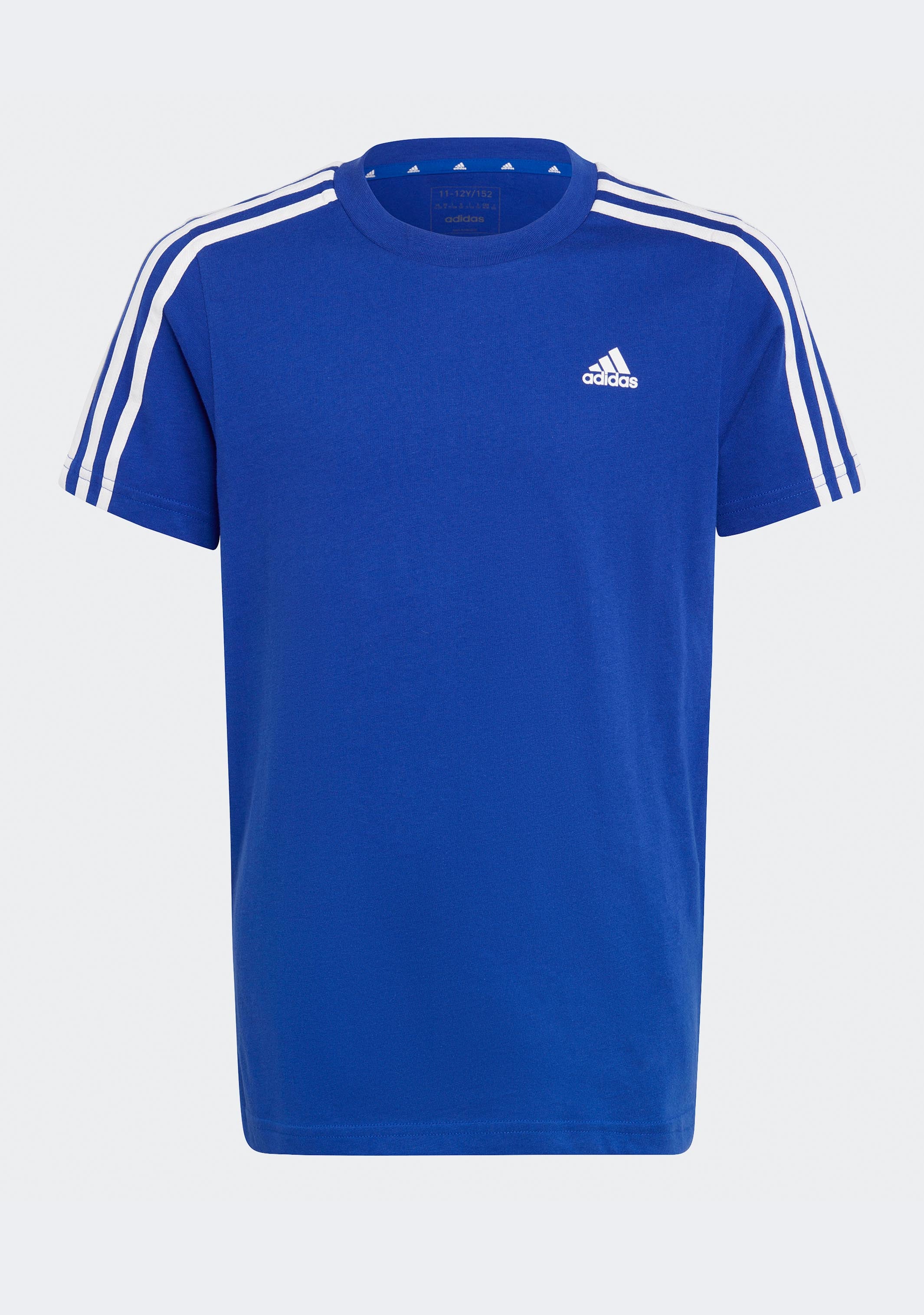 Adidas Kids' Essentials 3-Stripes Cotton T-Shirt - Comfortable Casual Tee for Boys & Girls - Perfect for School, Play & Everyday Wear