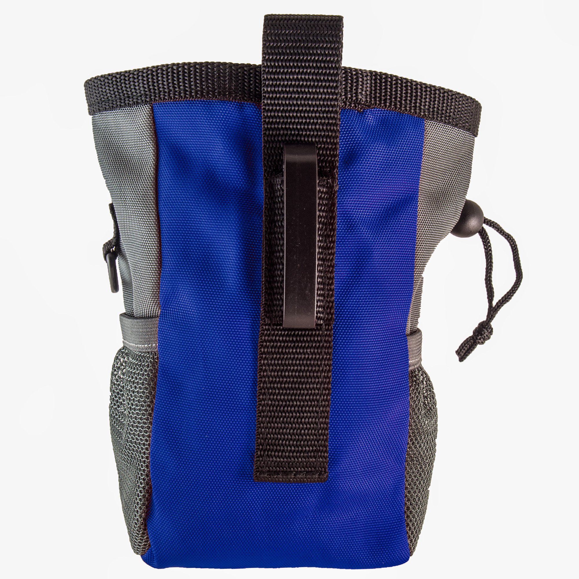 Premium Large Dog Treat Training Pouch - Durable Pet Treat Bag with Mesh Side Pocket for Snacks & Toys | Professional Quality Dog Accessories for Outdoor Walks, Hiking & Obedience Training (Blue)