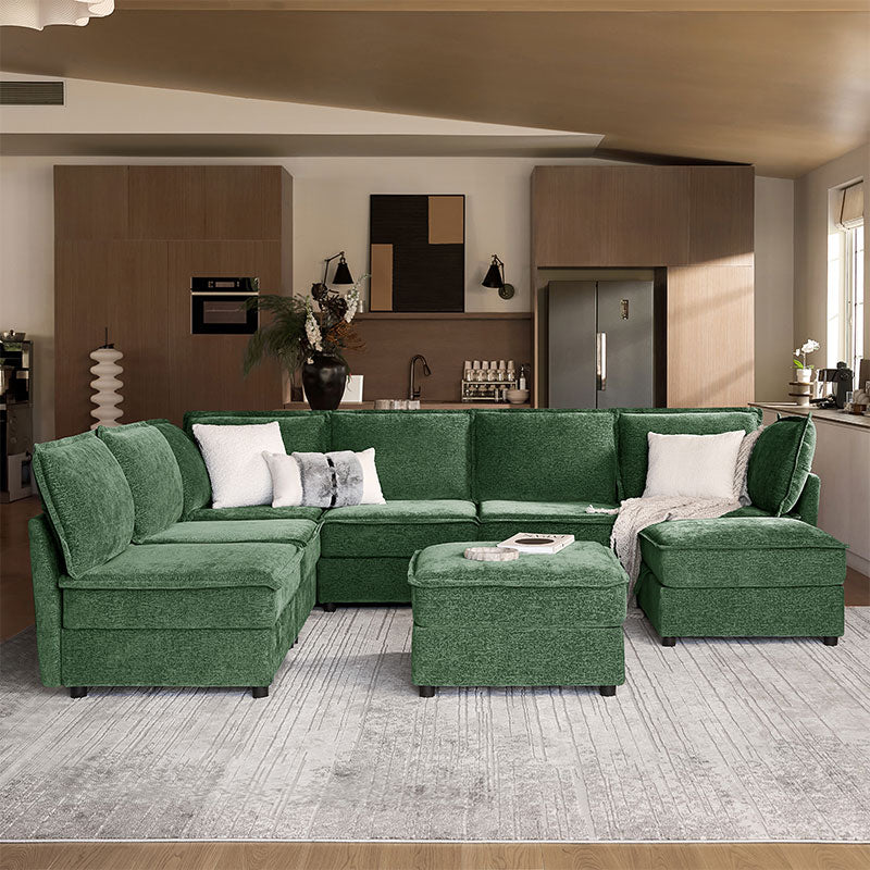 Harmetrix Oversized Soft Sectional Couch with Storage | Modern L-Shaped Sofa Bed with Hidden Compartment | Perfect for Living Room, Family Room & Small Spaces