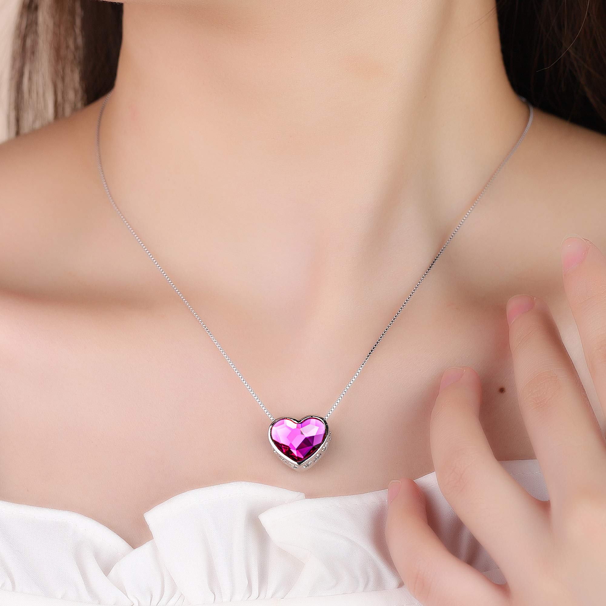 Elegant Crystal Necklaces for Women - Adjustable Chain 16